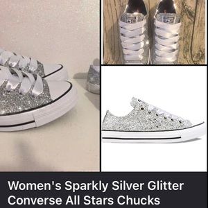 Sparkly Silver Converse